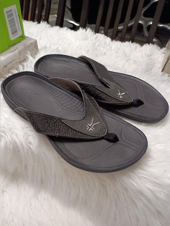 KURU Kayla Black Orthopedic Arch Support Flip-Flops with Black Sole Men\'s 8 main image 8